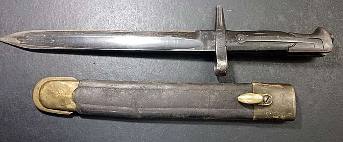 1936 Italian Corpo d`Eritreo Vetterli 1870/87 Askari Bayonet w/ Scabbard