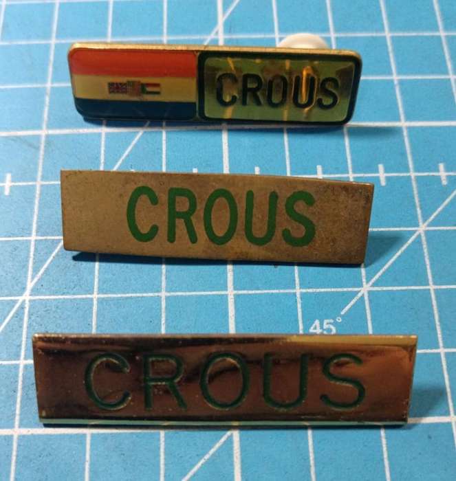 South African Name Tag Lot "Crous"