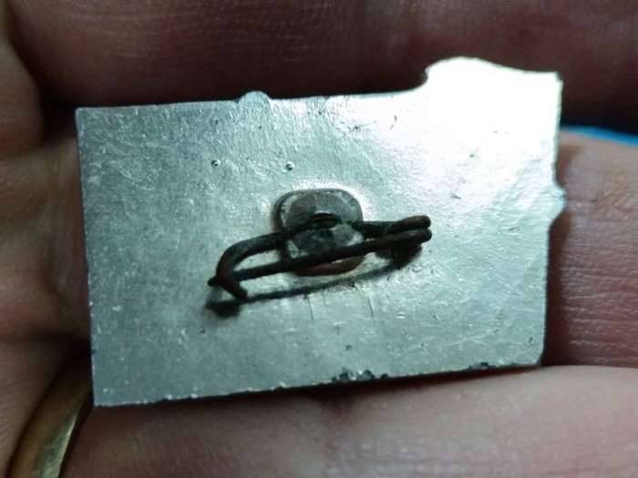 VINTAGE Soviet SHIP MOSCOW CRUISER WARSHIP RU CREST FLAG Brooch Pin