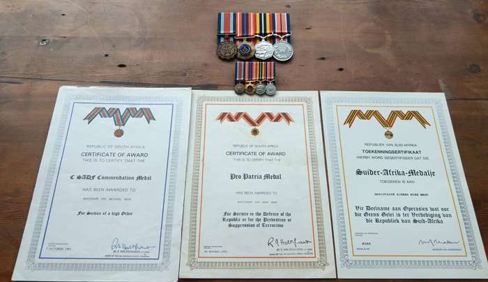 Special Forces Super Soldier - Mike West ( SAS and Recce ) Medals with Certificates