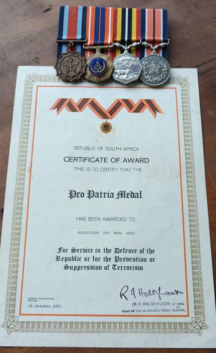 Special Forces Super Soldier - Mike West ( SAS and Recce ) Medals with Certificates