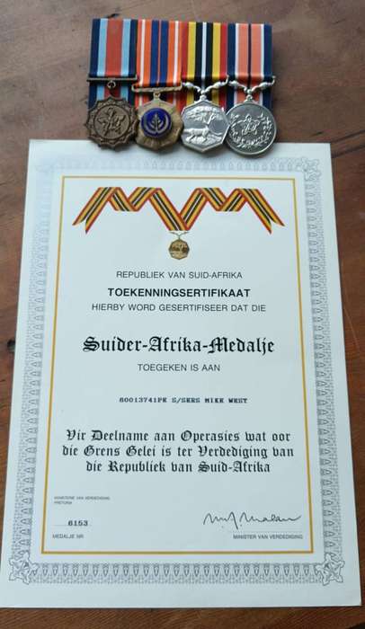 Special Forces Super Soldier - Mike West ( SAS and Recce ) Medals with Certificates