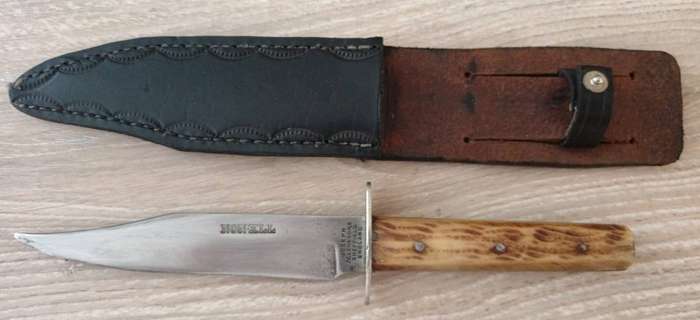 Antique Joseph Allen & Sons Sheffield England Non-XLL Hunting Fighting Knife with Sheath