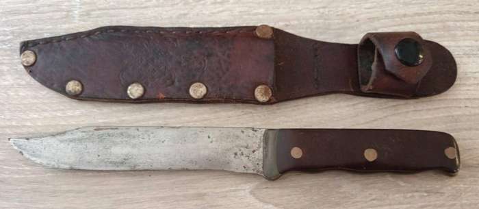 Antique Fighting Knife with Sheath