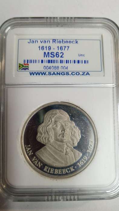 Jan van Riebeeck Silver medal graded MS62