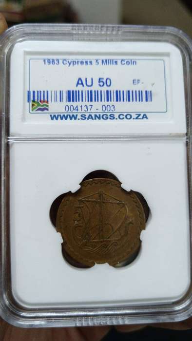 Cypress 1963 5 Mills graded AU50