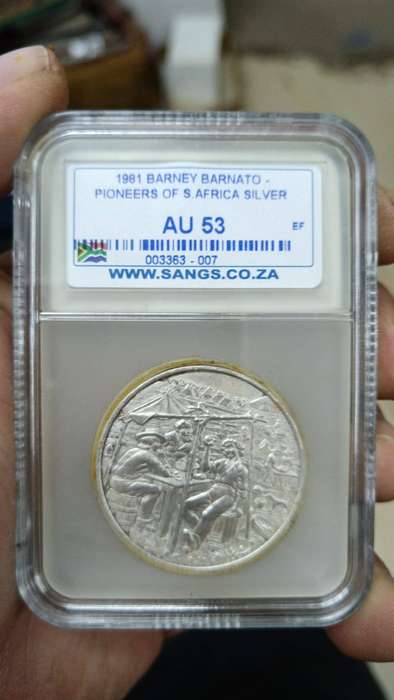 Pioneers of South Africa Barney barnato silver medal AU53