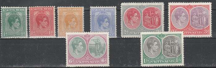 ST KITTS -NEVIS: 1938 SET TO 1/: MM
