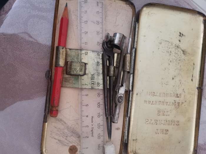 Vintage mid century mathematical instruments