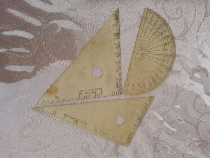 Vintage mid century mathematical instruments