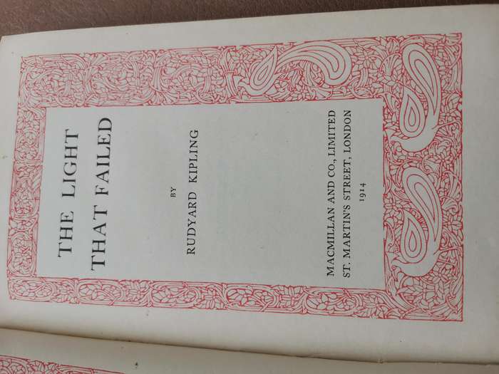 Rare 1914 the light that faded by Rudyard Kipling