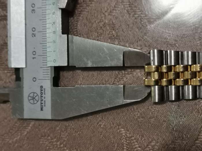 Stainless steel two tone Jubilee style watch bracelet new old stock
