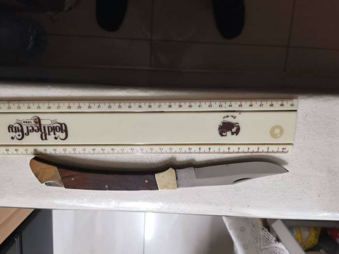 Superb vintage large oversize folding knife made in Pakistan