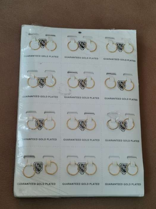 1980s FGD Gold Plated Earrings 144 Pairs