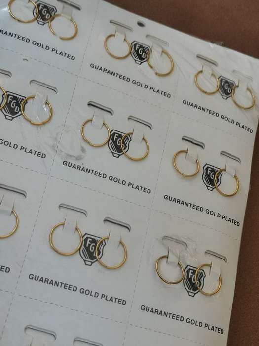 1980s FGD Gold Plated Earrings 144 Pairs