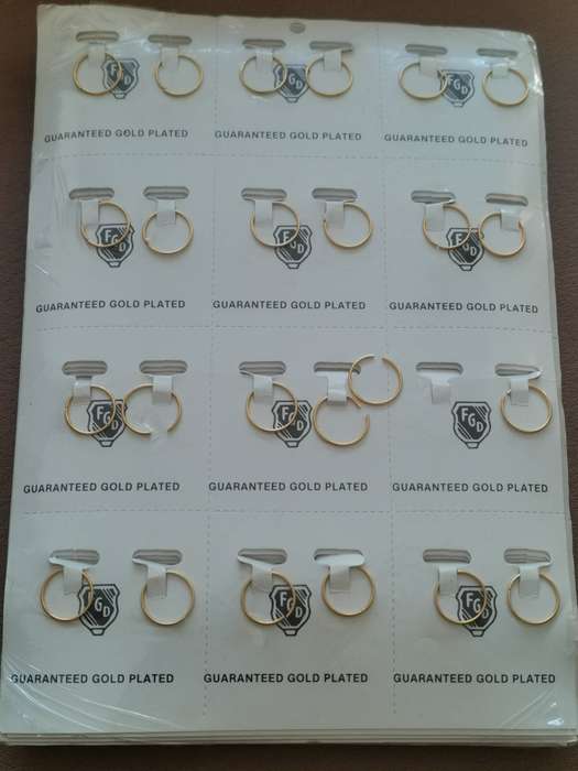 1980s FGD Gold Plated Earrings 144 Pairs