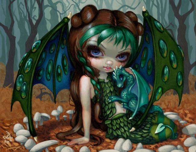 DIY Diamond Painting Kit - Ivy Dragonling 40x50cm (FRD)