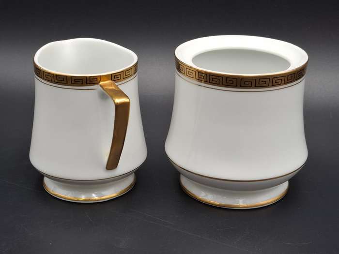 Vintage Linden Japan Fine China - Greek Key MK3006 pattern - stunning set