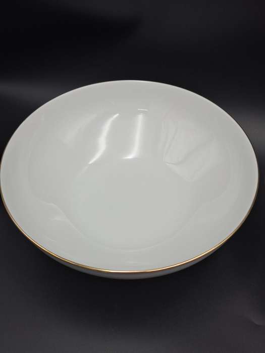 Vintage KPM Krister Germany Ivory Porcelain 54 piece dinnerware & tea cup set - gold trim