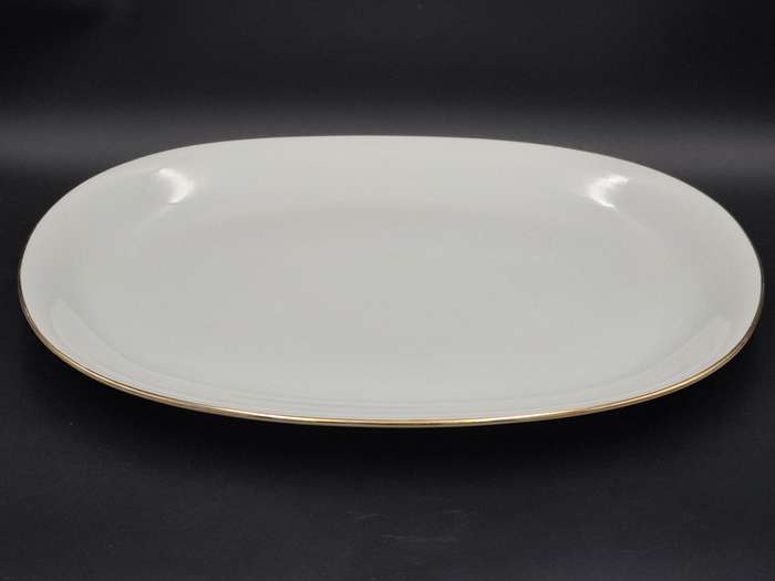 Vintage KPM Krister Germany Ivory Porcelain 54 piece dinnerware & tea cup set - gold trim
