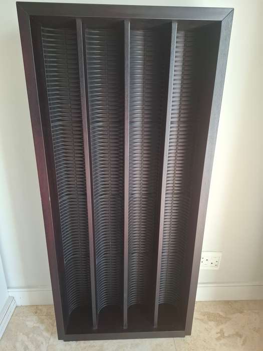 CD Holder 140cm H - Wood veneer - over 340 CDs in holder and included