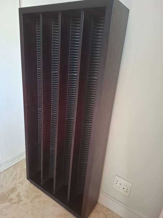 CD Holder 140cm H - Wood veneer - over 340 CDs in holder and included