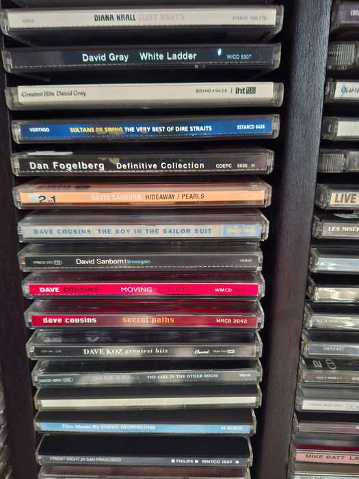 CD Holder 140cm H - Wood veneer - over 340 CDs in holder and included