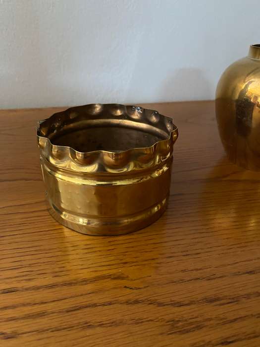 Group of 3 brass pots