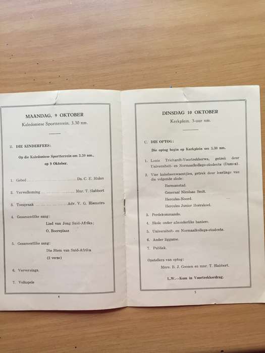 Krugerfees 1944 program