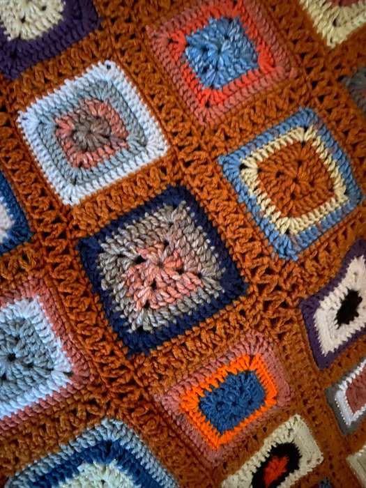 Hand crochet couch throw/afghan