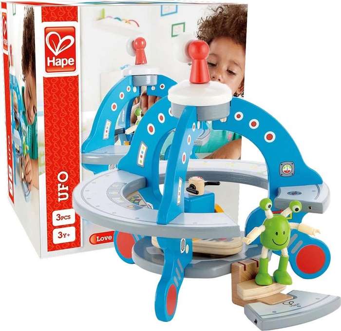 Hape Wooden UFO Playset