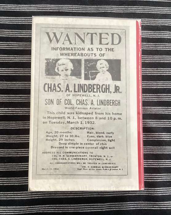 KIDNAP (The story of the Lindbergh-baby case). Hardcover, Good+condition.