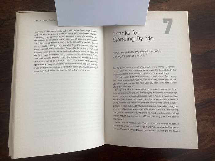 David Beckham Autobiography. His real story, hardcover in a VGood condition. (2nd book free).
