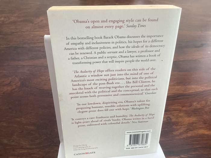 Barack Obama, The Audacity of Hope. Paperback in Good+ condition