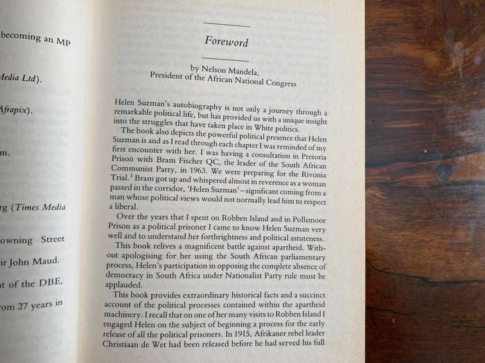 HELEN SUZMAN, In No Uncertain Terms. Hardcover with DJ.