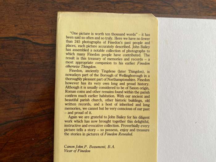 FINEDON REVEALED. The most beautiful of English Villages. A4 book and cover in a good + conditon.