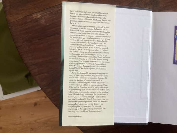 LINDBERGH by A Scott Berg. Hardcover in a Good+ condition.
