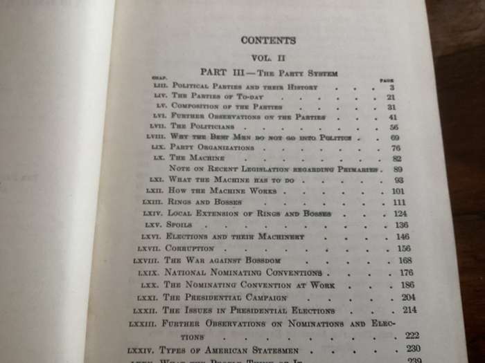 THE AMERICAN COMMONWEALTH Volumes 1 & 2. Hardcovers, 1920 N.Y.