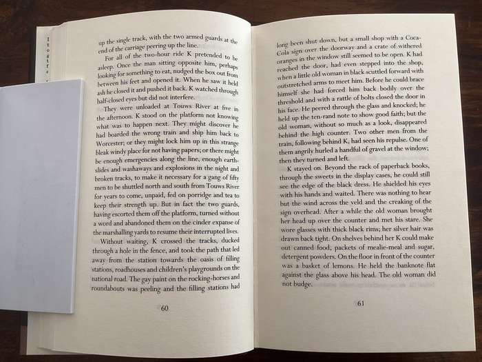 LIFE & TIMES OF MICHAEL K. HARDCOVER by J M COETZEE. Excellent condition.