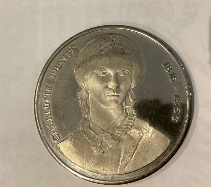 CHARLOTTE BRONTE (Bronte Parsonage) commemorative birthdate medal.
