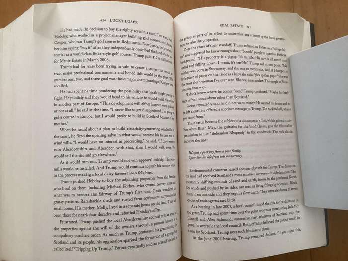 DONALD TRUMP Lucky Loser. Paperback in a very good condition.
