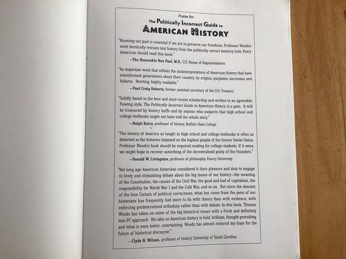 AMERICAN HISTORY. The Politically INCORRECT Guide.