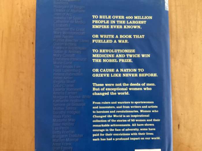 WOMEN who changed the world. Hardcover in a VGood condition.