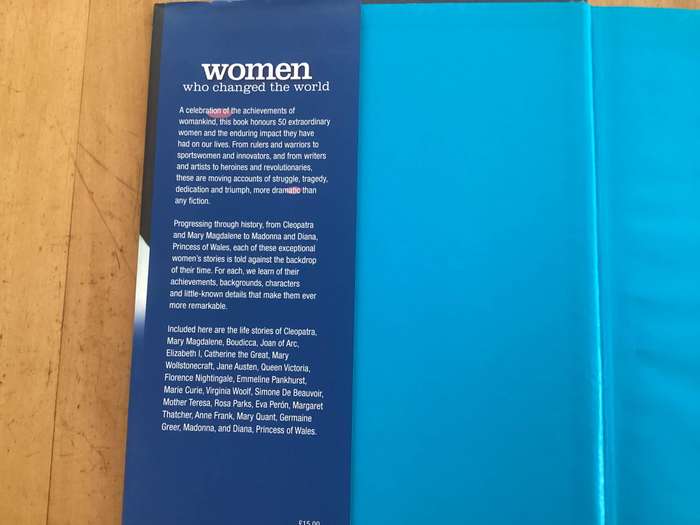 WOMEN who changed the world. Hardcover in a VGood condition.