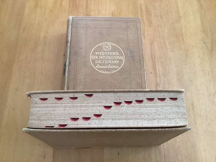 WEBSTERS NEW INTERNATIONAL DICTIONARY (1948). Volumes 1 & 2. Good+ condition.