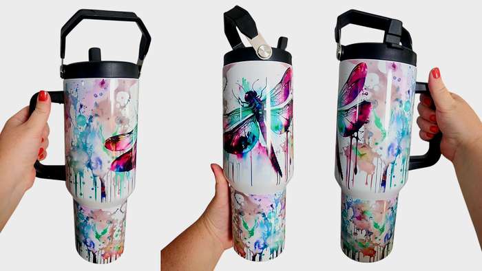 Watercolour Dragonfly 1.2L Tumbler