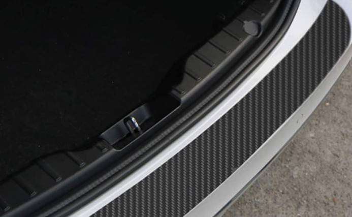 Car boot lid protector carbon fibre sticker