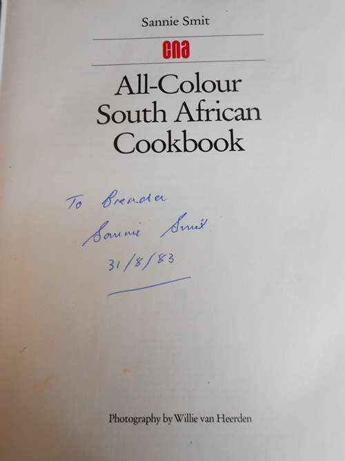 All Colour South African Cookbook - Sannie Smit FIRST EDITION signed by the author