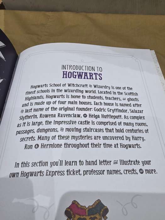 HARRY POTTER HAND LETTERUNG BOOK BY JAY ROEDER(UNUSED)