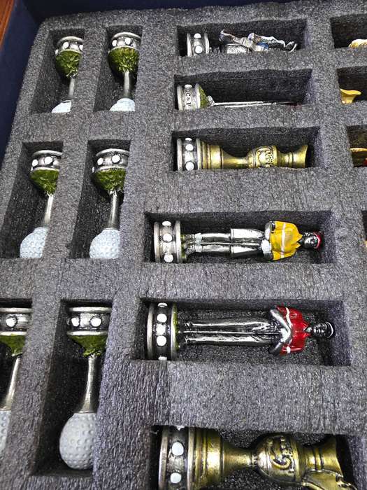 PEWTER GOLF CHESS SET